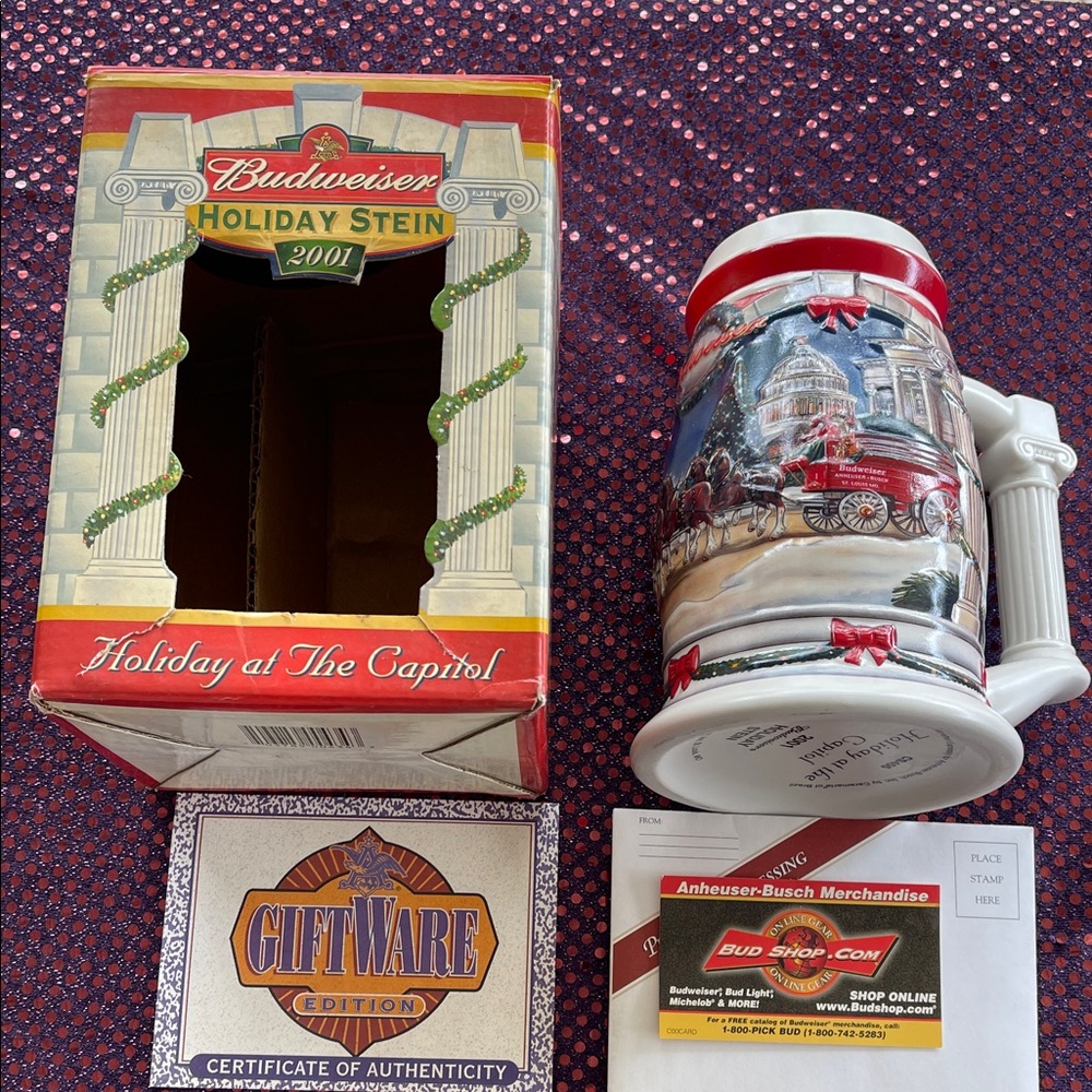 Budweiser Holiday Stein 2001 - Holiday at the Capitol